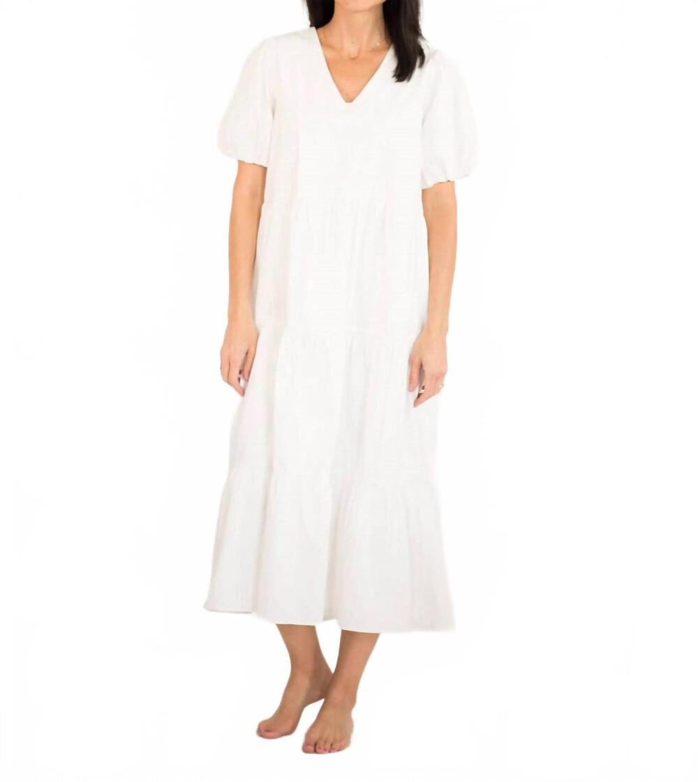 NEW SUGARLIPS tulum tiered dress in white